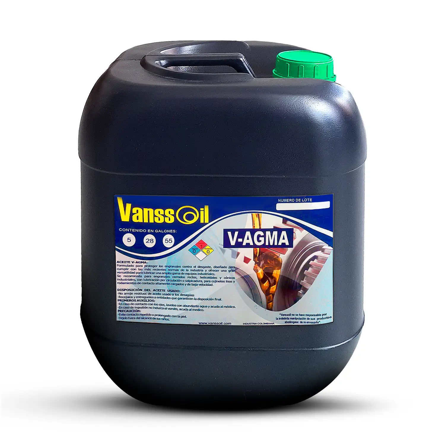 garrafa aceite para engranajes vanssoil perspectiva frontal