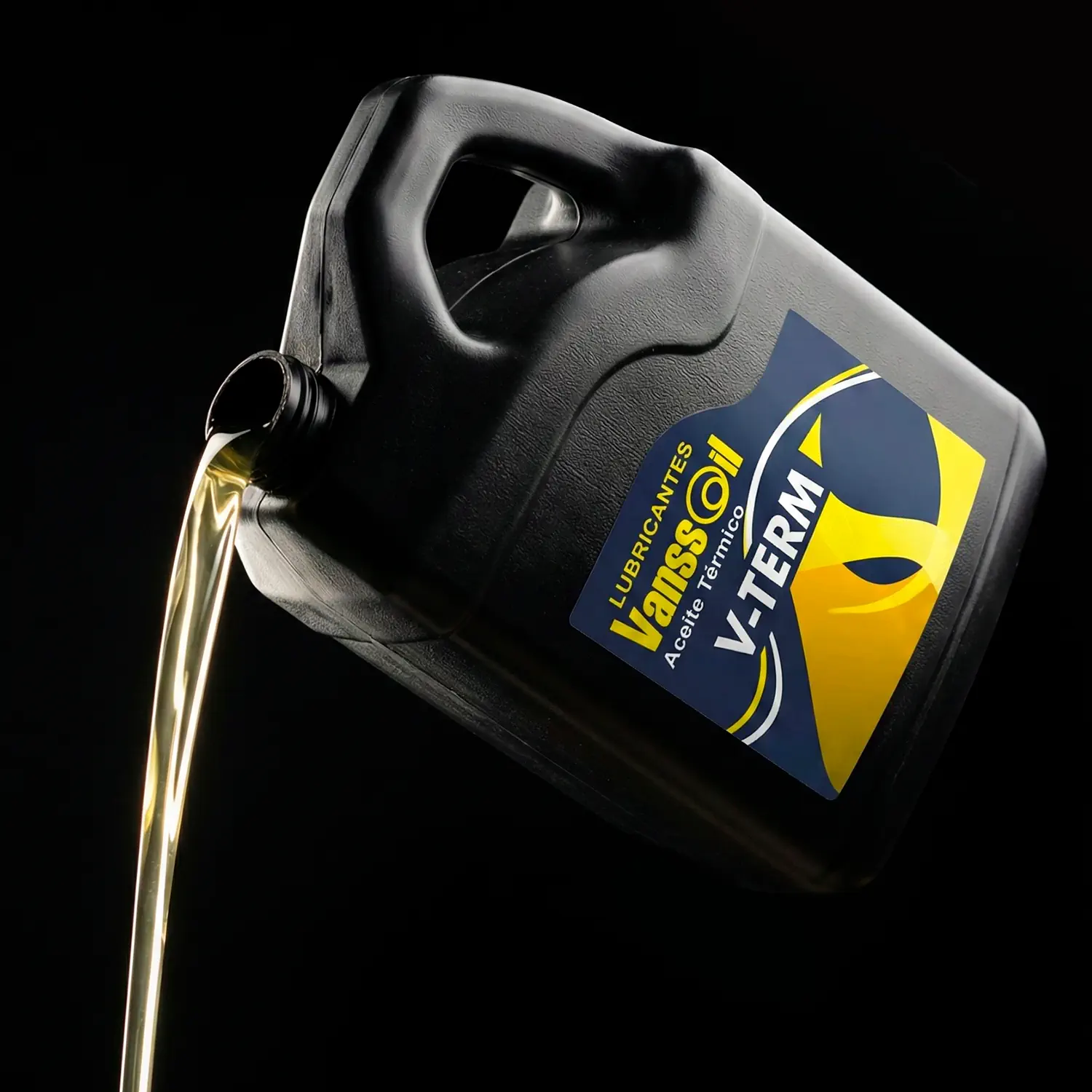 galon aceite termico fondo negro