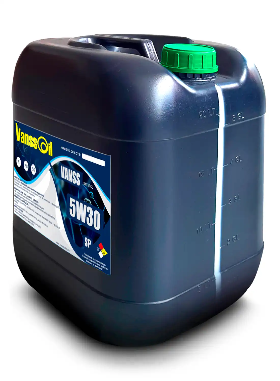 garrafa 5w30 isometrica fondo blanco vanssoil