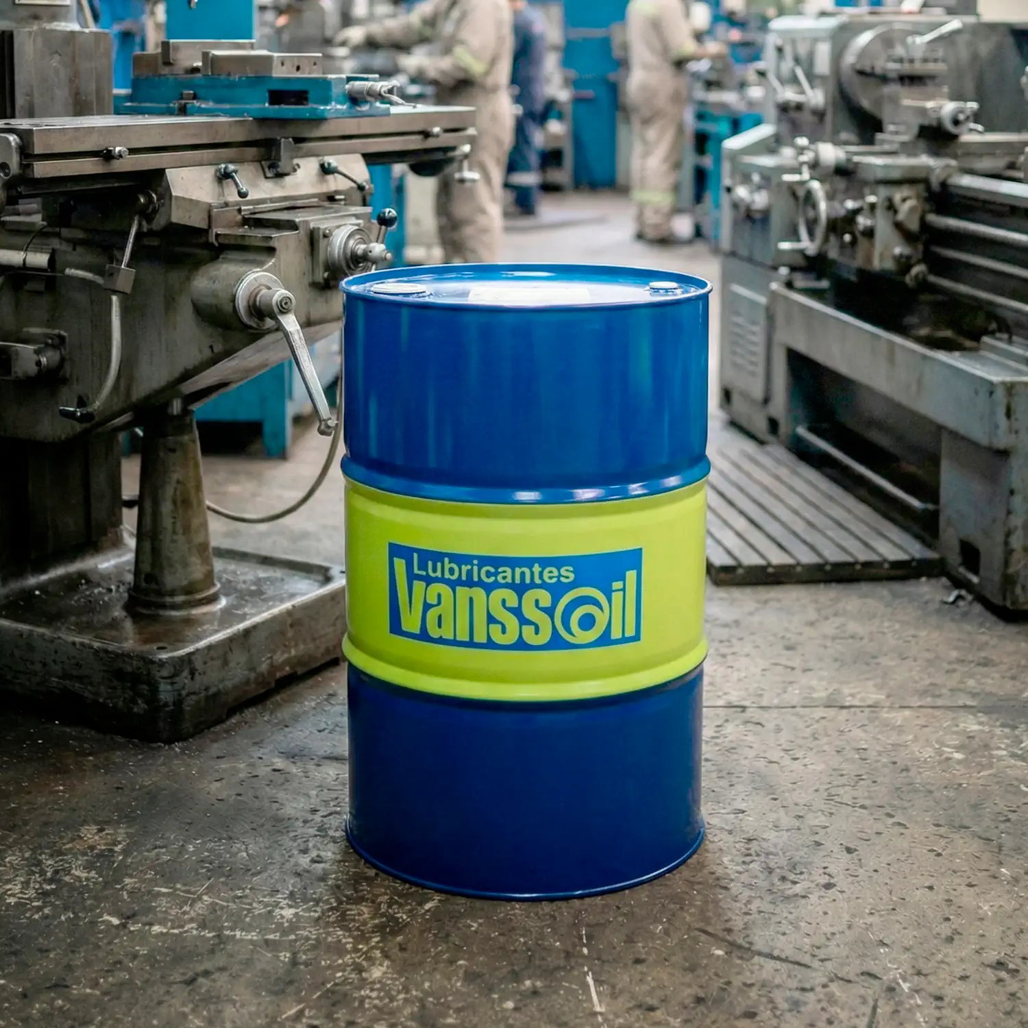 tambor vanssoil al lado de fresadora metalmecanica