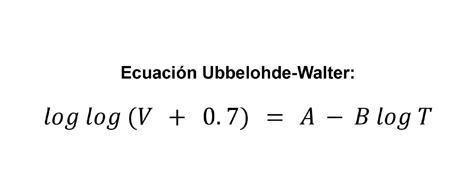 ecuacion ubbelohde walter