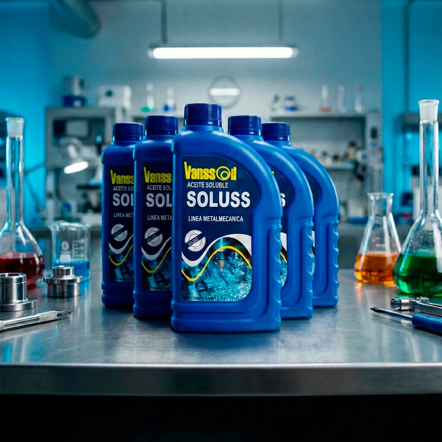 galones aceite soluble vanssoil en laboratorio